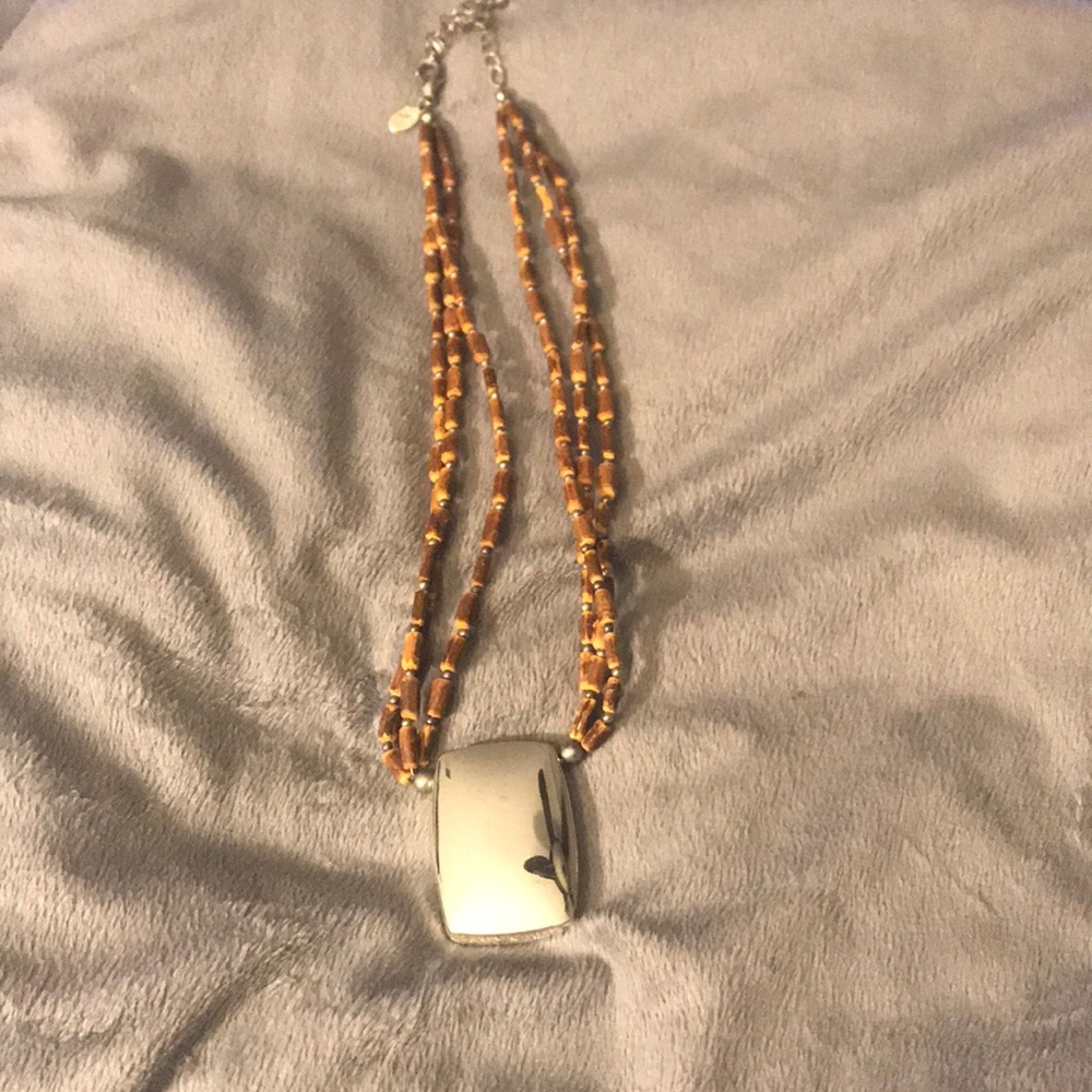 Beaded statement necklace